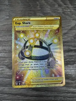 Pokemon TCG - Exp. Share 180/163 - Battle Styles - Gold Secret Rare Holo Foil - Image 1