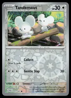 Tandemaus 073/091 Reverse Holo Pokemon Paldean Fates LP - Image 1