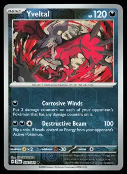 Yveltal 035/064 Reverse Holo Pokemon Shrouded Fable LP - Image 1