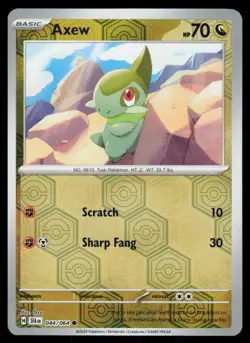Axew 044/064 Reverse Holo Pokemon Shrouded Fable LP - Image 1