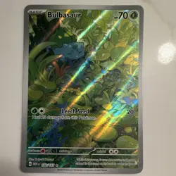Pokemon TCG Bulbasaur 166/165 Scarlet & Violet 151 Illustration Rare Holo - Image 1