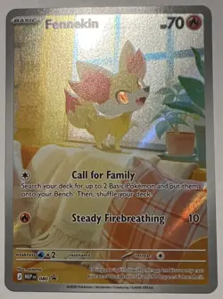 Pokemon TCG Chaos Rising BSP Promo - Fennekin - Full Art Holo - MEP 080 - NM - Image 2