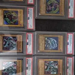 Konami Yu-Gi-Oh! PSA Graded 8-Card Lot Dark Magician/Blue-Eyes 2000 - Image 1