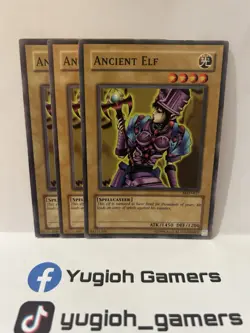 YUGIOH ANCIENT ELF X3 MRD COMMON L-PLAYED - Image 1