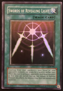 Swords of Revealing Light LOB-101 (NM) Super Rare Unlimited - Image 1