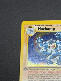 MP Machamp Base Set 8/102 Holo 1st Edition Holo Rare WOTC Pokemon TCG - Image 3