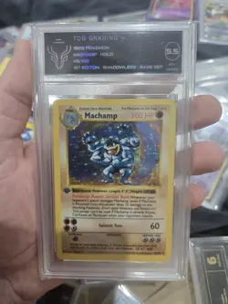 Machamp 8/102 Base Set Holo Rare 1st edition Shadowless Pokemon Card tcg 5.5 - Image 1