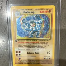 pokemon tcg machamp base set 1st edition holo rare 8/102 100hp english - Image 2