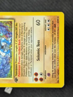 Machamp 8/102 - 1st Edition Base Set Holo Rare Pokemon TCG MP - Image 5