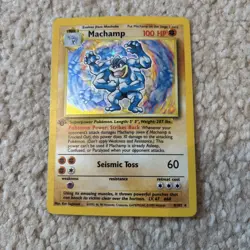 Machamp HOLO 8/102 Base Set Rare 1st Edition Near MINT Pokemon Card TCG WOTC NM - Image 1