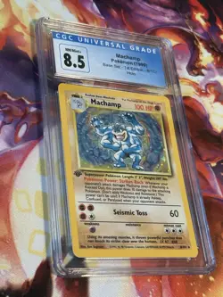 Pokemon TCG Machamp 1st Edition Base Set 8/102 Holo Unlimited Holo Rare - Image 1