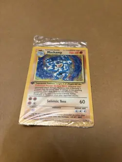 Pokemon TCG Machamp Holo 1st Edition Base Set Rare Card 8/102 Sealed - Image 1