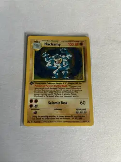 Pokemon TCG Machamp Holo 1st Edition Base Set #8/102 Holo Rare - Image 1