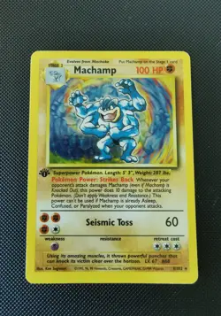 Machamp 8/102 Base Set 1st Edition Holo Rare Pokemon TCG - Heavily played - Image 3