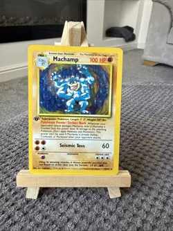 Pokemon TCG Machamp Holo 1st Edition Base Set #8/102 Holo Rare - Image 1