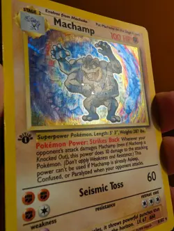 Pokemon TCG Machamp Holo 1st Edition Base Set #8/102 Holo Rare - Image 2
