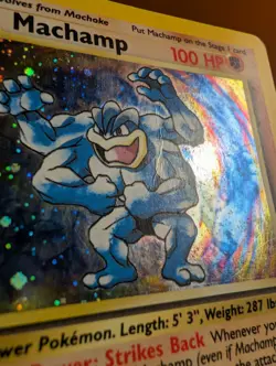Pokemon TCG Machamp Holo 1st Edition Base Set #8/102 Holo Rare - Image 3