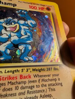Pokemon TCG Machamp Holo 1st Edition Base Set #8/102 Holo Rare - Image 4