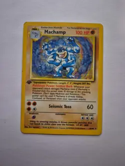 Machamp Base Set 8/102 1st Edition Holo Rare Pokemon TCG (R) - Image 1