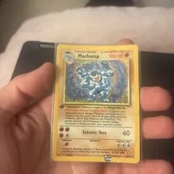 Pokemon TCG Machamp Base Set 8/102 Holo 1st Edition Holo Rare - Image 1