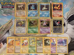 Vintage Pokemon Card Lot WOTC Holo Base Jungle Gym Rocket Moltres Mr Mime Etc - Image 1