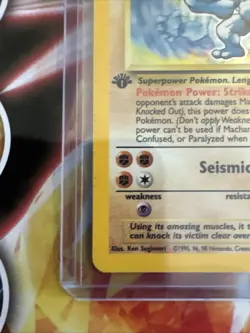 Pokemon TCG Machamp Holo 1st Edition Base Set #8/102 Holo Rare - Image 3