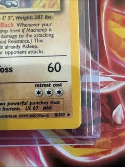 Pokemon TCG Machamp Holo 1st Edition Base Set #8/102 Holo Rare - Image 4