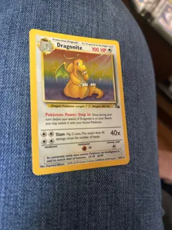 Pokemon TCG Dragonite Fossil 4/62 Holo 1999-2000 Wizards Base Set Copyright Holo - Image 2