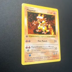 Magmar 1st Edition Shadowless Base Set Pokemon Card Vintage E-NM - Image 2