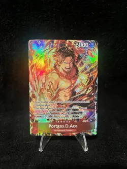 Portgas.D.Ace ST15-005: One Piece CCG ST15 Holo Character Card, 6000 Power - Image 1