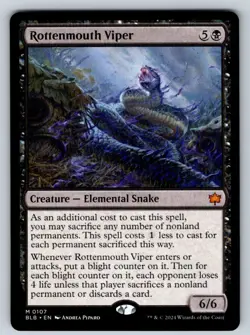 Rottenmouth Viper 107 Mythic Prerelease Cards Magic: The Gathering LP - Image 1