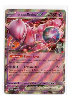 Team Rocket's Mewtwo ex 216 Promo Holo Scarlet & Violet Promo Card Pokemon NM - Image 1