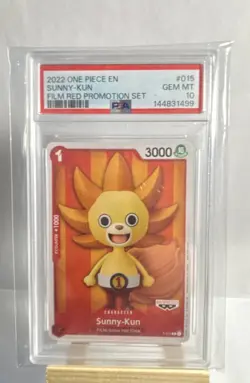Sunny-Kun P-015 PSA 10 Gem Mint One Piece Film Red Promo Card - Image 1
