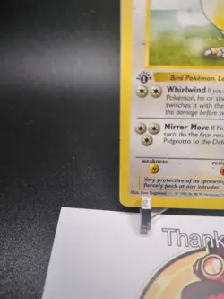 Pidgeotto 22/102 1st Edition Base Set Shadowless Pokemon Card WOTC - Image 5