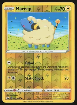 SWSH06: Chilling Reign Mareep #047/198 Reverse Holo Pokemon Card - Image 1