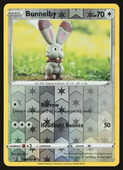 SWSH02: Rebel Clash Bunnelby #146/192 Reverse Holo Pokemon Card - Image 1