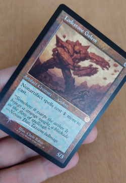 Lodestone Golem (29) FOIL Retro Frame Magic the Gathering card - Image 1