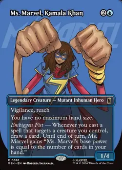 Ms. Marvel, Kamala Khan X1 BORDERLESS FOIL-NM/M- Marvel Super Heroes - Image 1