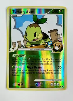 Turtwig GL 85/111 Reverse Holo Rising Rivals Pokemon Card * Light Play - Image 1