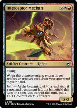 Interceptor Mechan - Foil Light Play, English Magic the Gathering MTG Edge of Et - Image 1