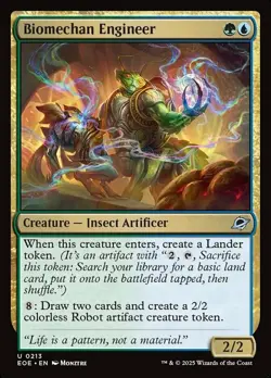 Biomechan Engineer - Foil Light Play, English Magic the Gathering MTG Edge of Et - Image 1