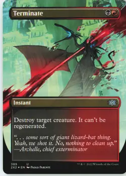 Terminate (Borderless) 389 Uncommon Double Masters 2022 Foil Near Mint - Image 2
