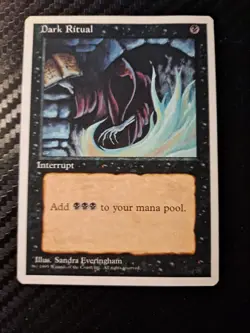 Wizards of the Coast Magic: The Gathering Dark Ritual 4th Ed Black Common 1995 - Image 1