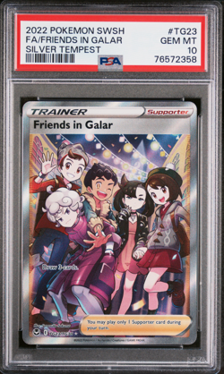 PSA 10 Friends in Galar TG23 Full Art Trainer Pokemon Card Silver Tempest Marnie - Image 1