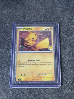 Pokemon TCG Pikachu 051/162 Pokemon Day Stamped 2026 SV: Temporal Forces NM - Image 1