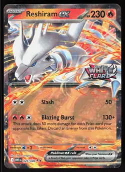 Reshiram ex (White Flare Stamped) 020/086 Holo NM 01-09-69 - Image 1
