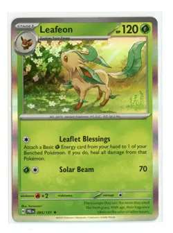 Leafeon 005/131 Rare Holo SV: Prismatic Evolutions Pokemon NM - Image 1