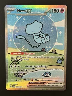 Mew Ex 232/091 Paldean Fates Special Illustration Rare Pokemon - Image 1