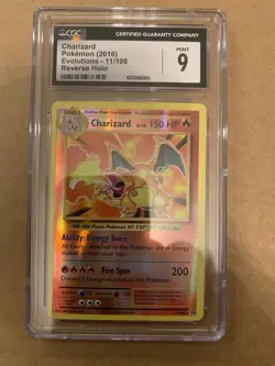 Pokemon Evolutions 11/108 Charizard 2016 Reverse Holo Rare CGC 9 MINT - Image 1