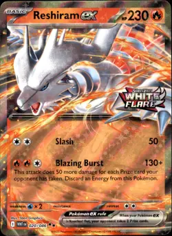 Reshiram ex 020/086 (Stamped) Double Rare - Pokemon SV: White Flare NM - Image 1
